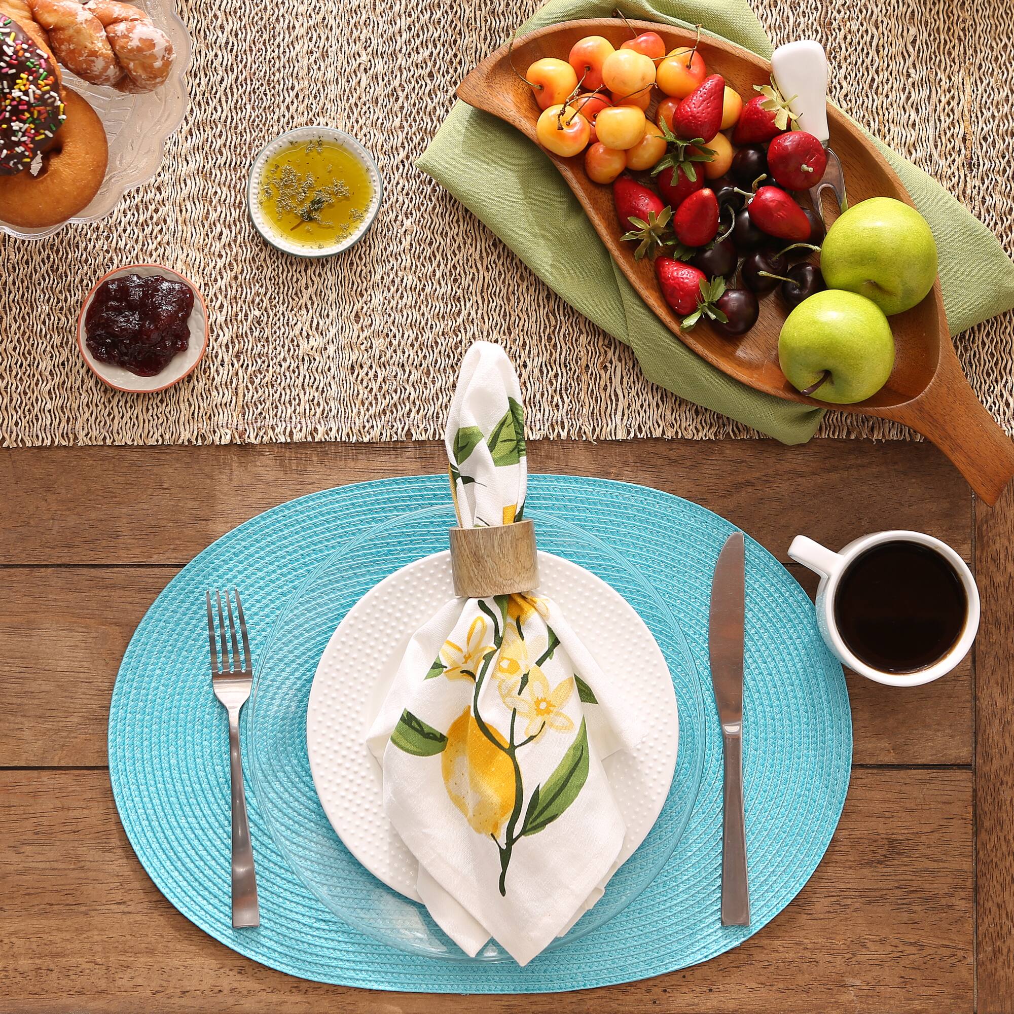 DII® Oval Plastic Woven Placemats